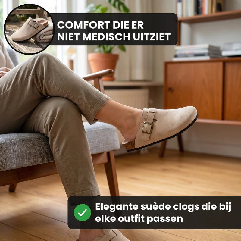 Clogevo lichtgewicht comfort clogs – Wit, lifestyle op straat