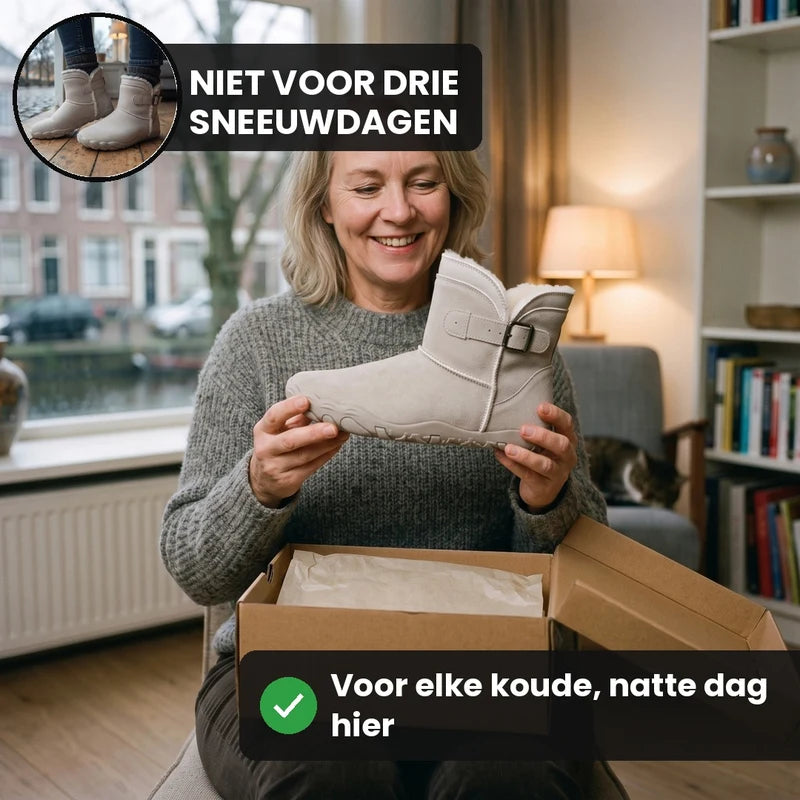 Nordeva waterafstotende snowboots – Lichtgrijs, lifestyle op straat