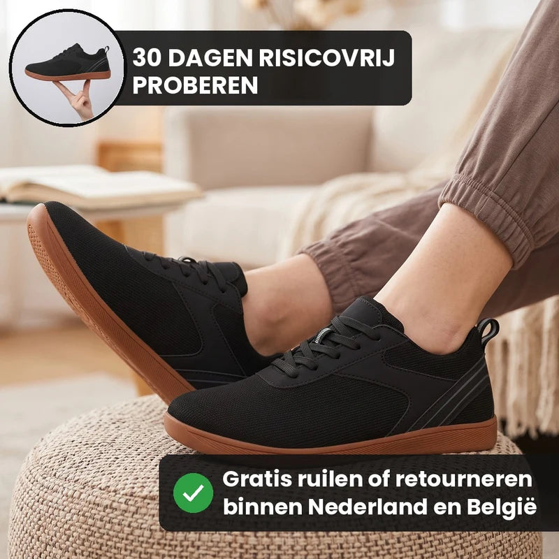 Ruimeva ruimeva: ademende damessneakers – Zwart, lifestyle op straat