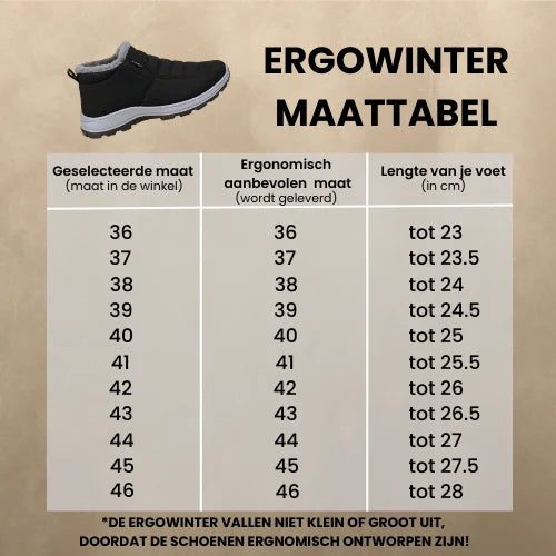 ErgoWinter - ergonomische, waterdichte winterschoenen met isolatie