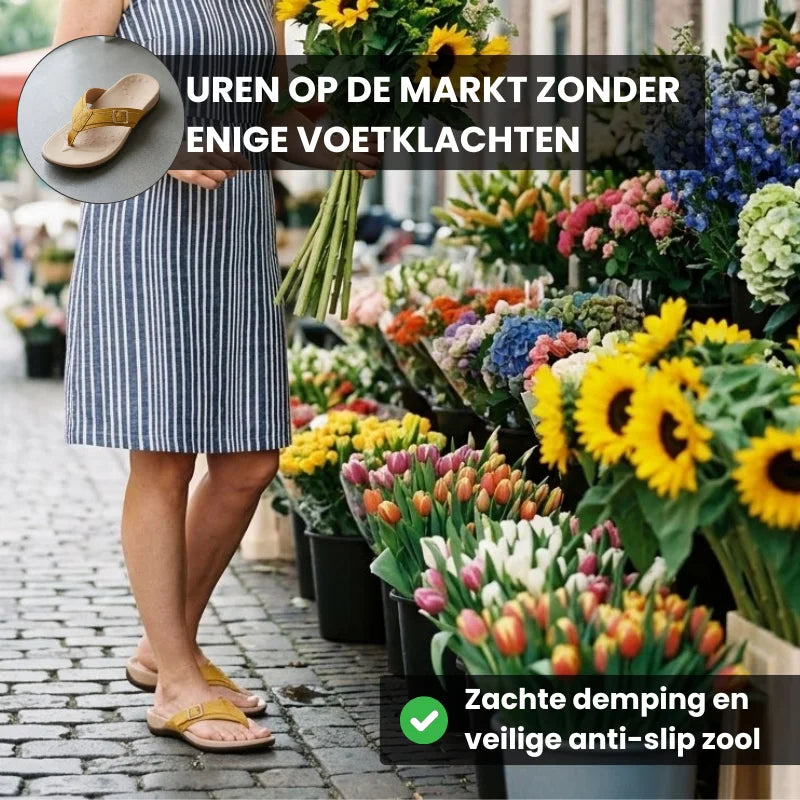 OrthoBreeze® - Slippers voor Ondersteuning, Demping & Comfort voor elke Zomerdag