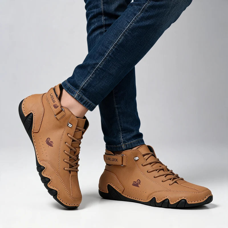 Barevo orthopedische schoenen – Bruin, gedragen door model