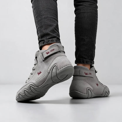 Barevo orthopedische schoenen – Grijs, gedragen door model