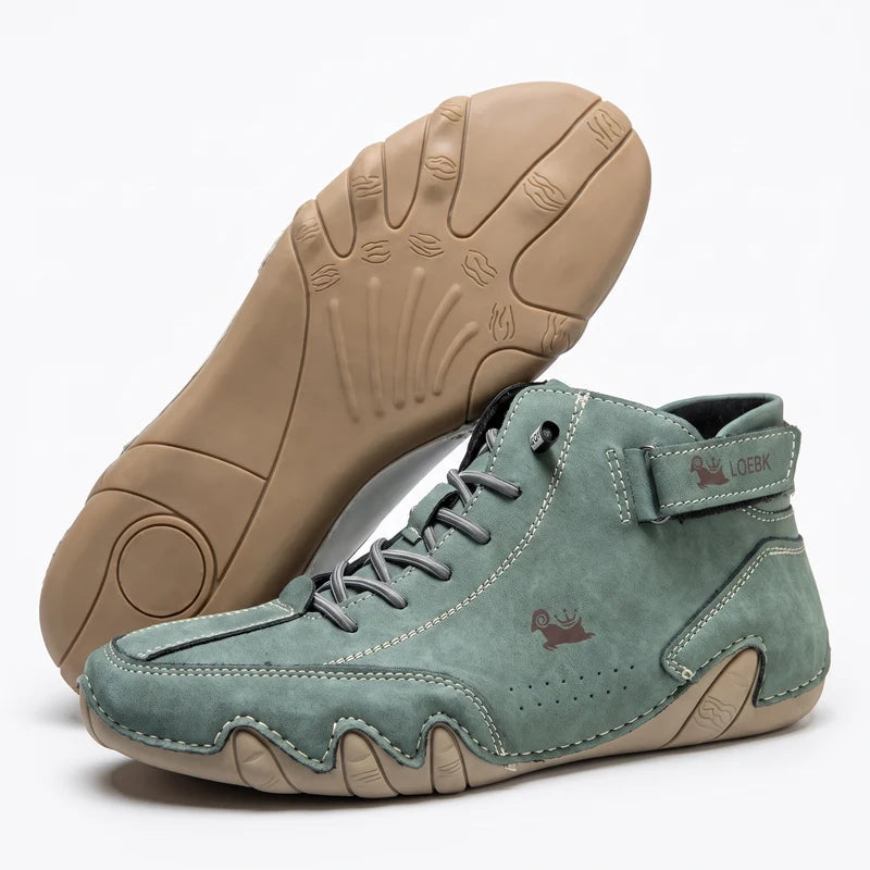 Barevo orthopedische schoenen – Groen, zijaanzicht en zool
