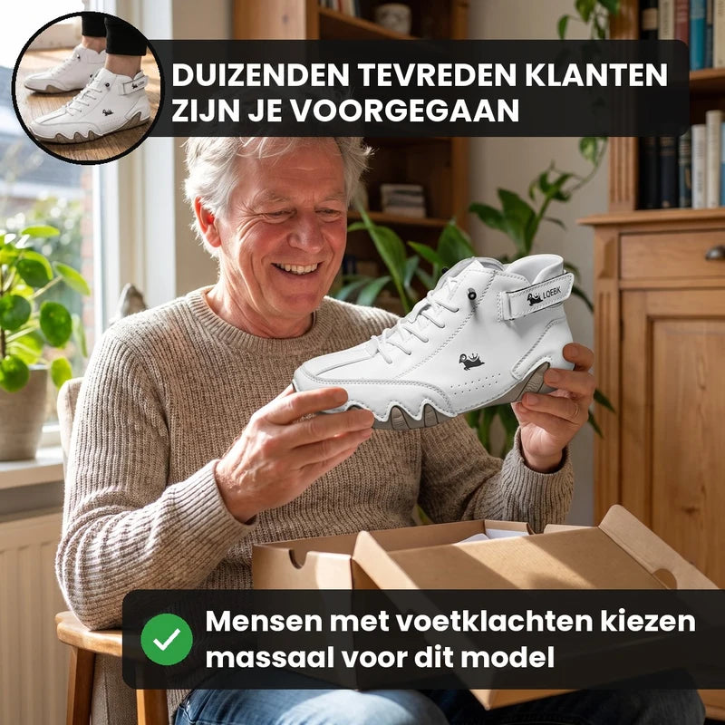 Barevo orthopedische schoenen – Wit, lifestyle op straat