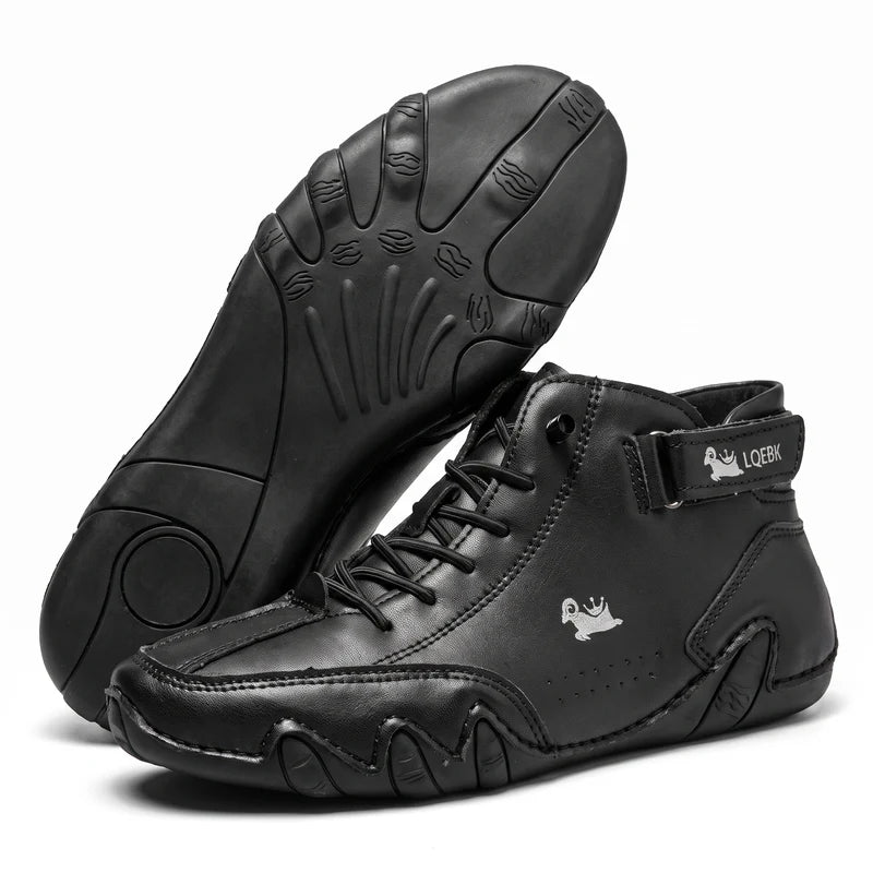 Barevo orthopedische schoenen – Zwart, zijaanzicht en zool