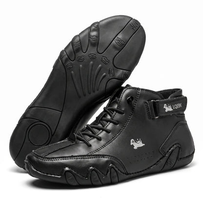 Barevo orthopedische schoenen – Zwart, zijaanzicht en zool