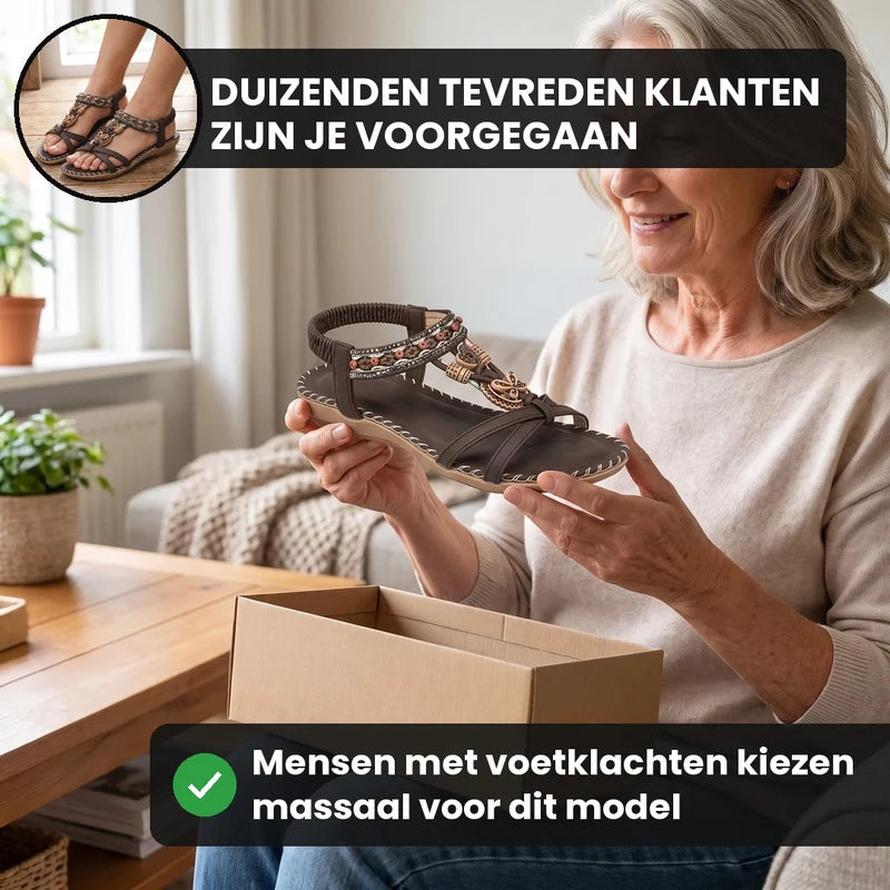 Belleva open teen sandalen – Koffie, lifestyle op straat