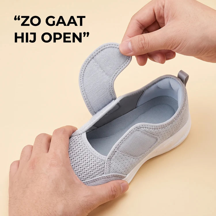 1. Je trekt ze zo aan, zonder bukken of wringen