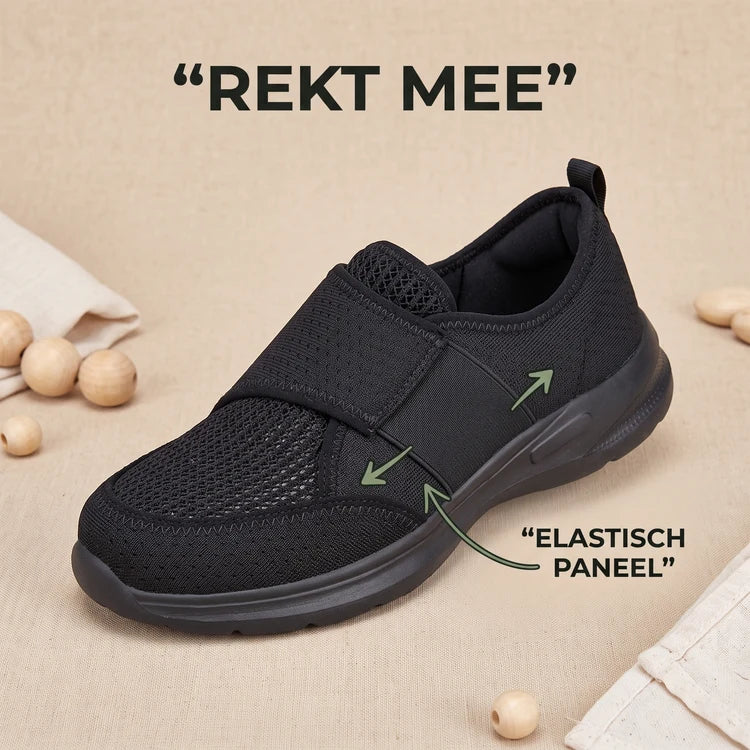 3. Hij rekt mee, zelfs als je voeten 's middags opzetten
