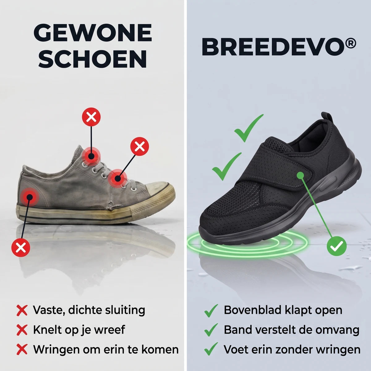 Breedevo schoenen – vergelijking met gewone schoenen