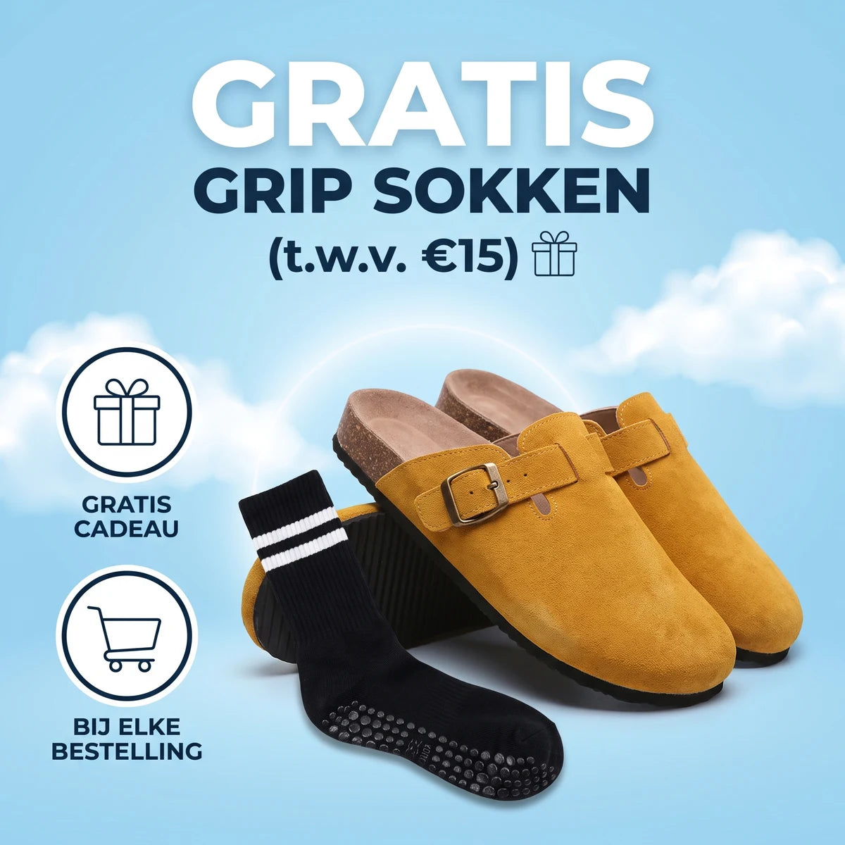 Clogevo Comfort Clogs – gratis grip sokken