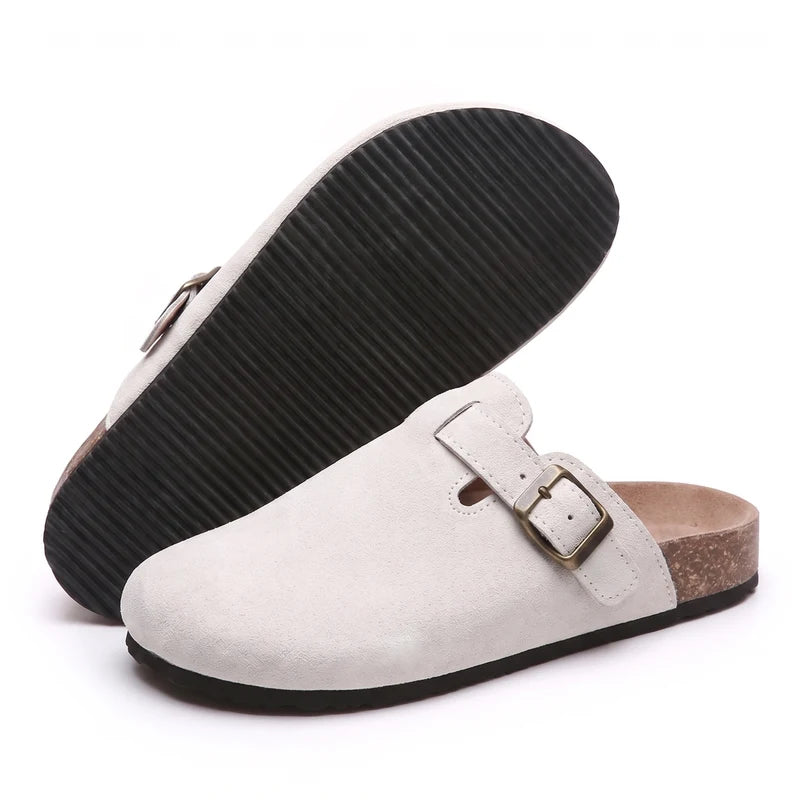 Clogevo lichtgewicht comfort clogs – Wit, zijaanzicht en zool