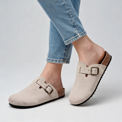 Clogevo lichtgewicht comfort clogs – Wit, gedragen door model