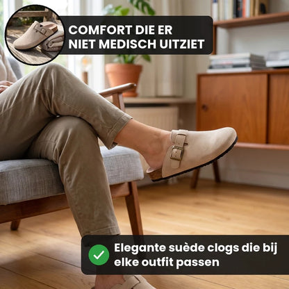 Clogevo lichtgewicht comfort clogs – Wit, lifestyle op straat