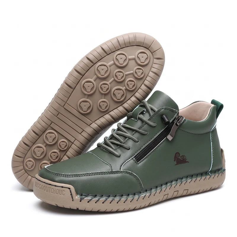 MayFit Zip comfortsneakers – Army, zijaanzicht en zool