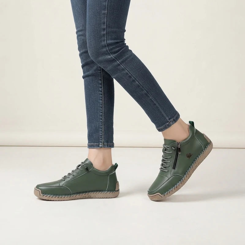 MayFit Zip comfortsneakers – Army, gedragen door model