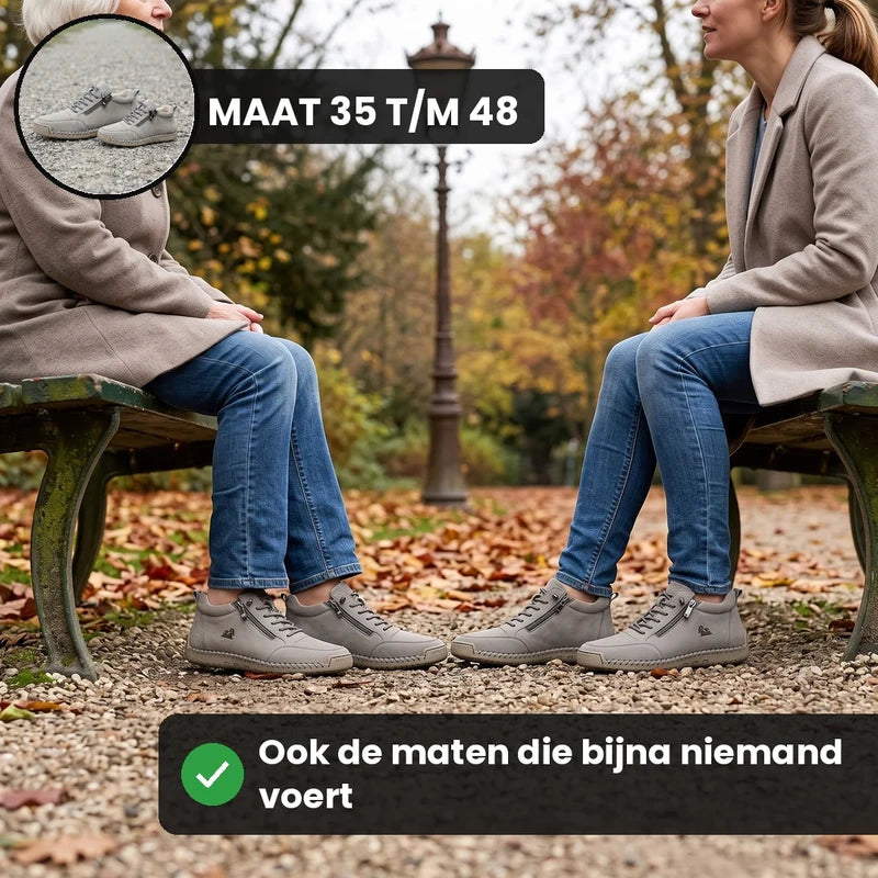 MayFit Zip comfortsneakers – Lichtgrijs, lifestyle op straat
