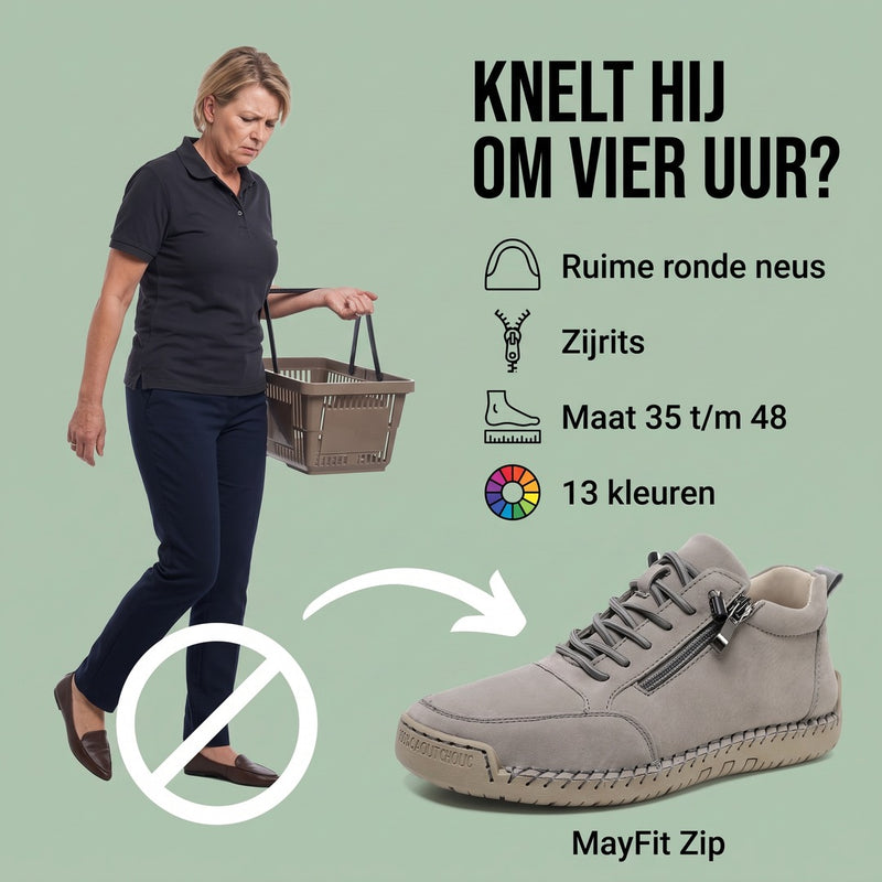 6. Geen knellen meer als je voeten opzetten