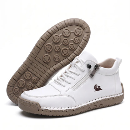 MayFit Zip comfortsneakers – Wit, zijaanzicht en zool