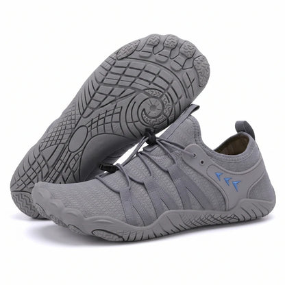 Natustep anatomische sneakers – Grijs, zijaanzicht en zool