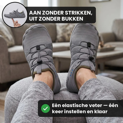 Natustep anatomische sneakers – Grijs, lifestyle op straat