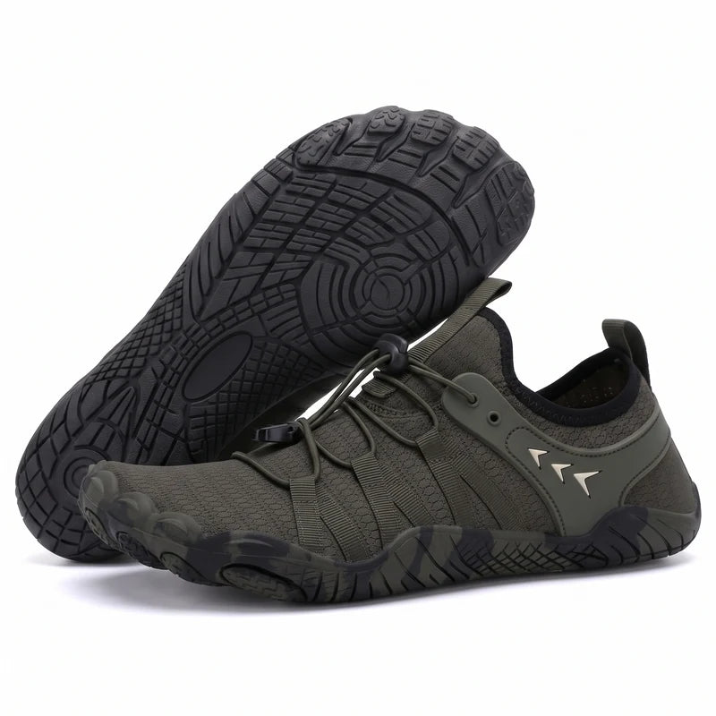 Natustep anatomische sneakers – Groen, zijaanzicht en zool