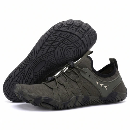Natustep anatomische sneakers – Groen, zijaanzicht en zool