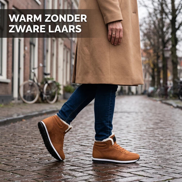 3. Warmte zit in de voering, niet in het gewicht van je schoen