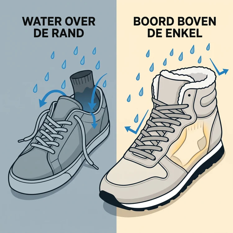 4. Je sokken blijven droog, ook als het plenst