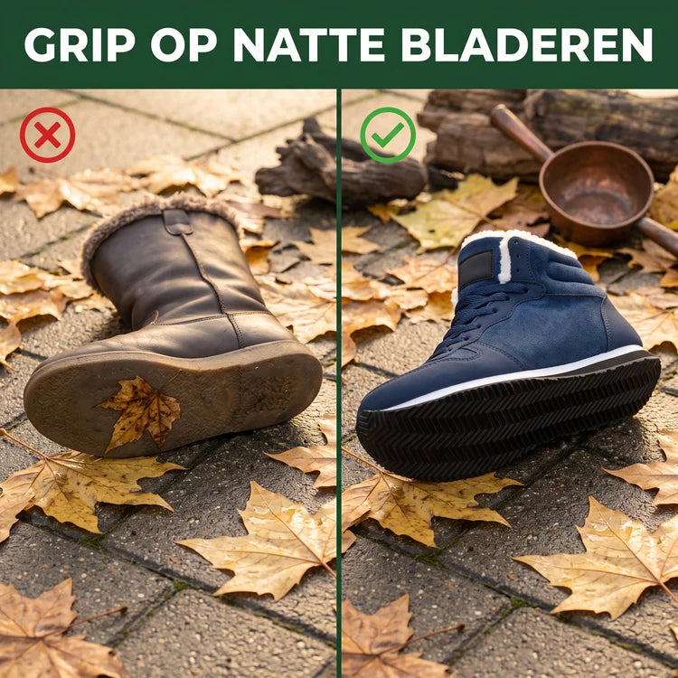 4. Natte bladeren: waar een laars gaat schuifelen, zet jij je voet stevig neer