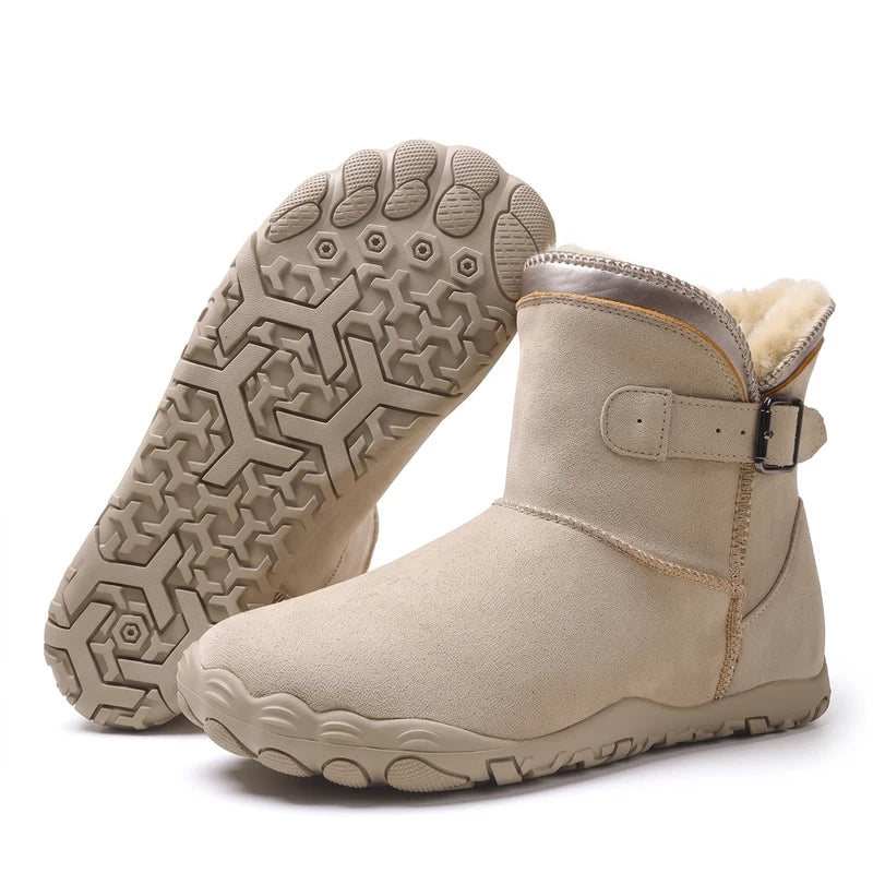 Nordeva waterafstotende snowboots – Bruin, zijaanzicht en zool