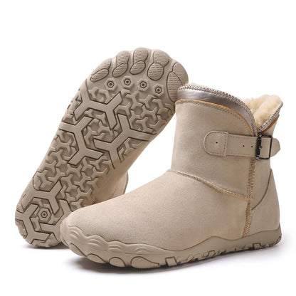 Nordeva waterafstotende snowboots – Bruin, zijaanzicht en zool