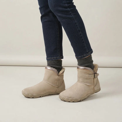 Nordeva waterafstotende snowboots – Bruin, gedragen door model