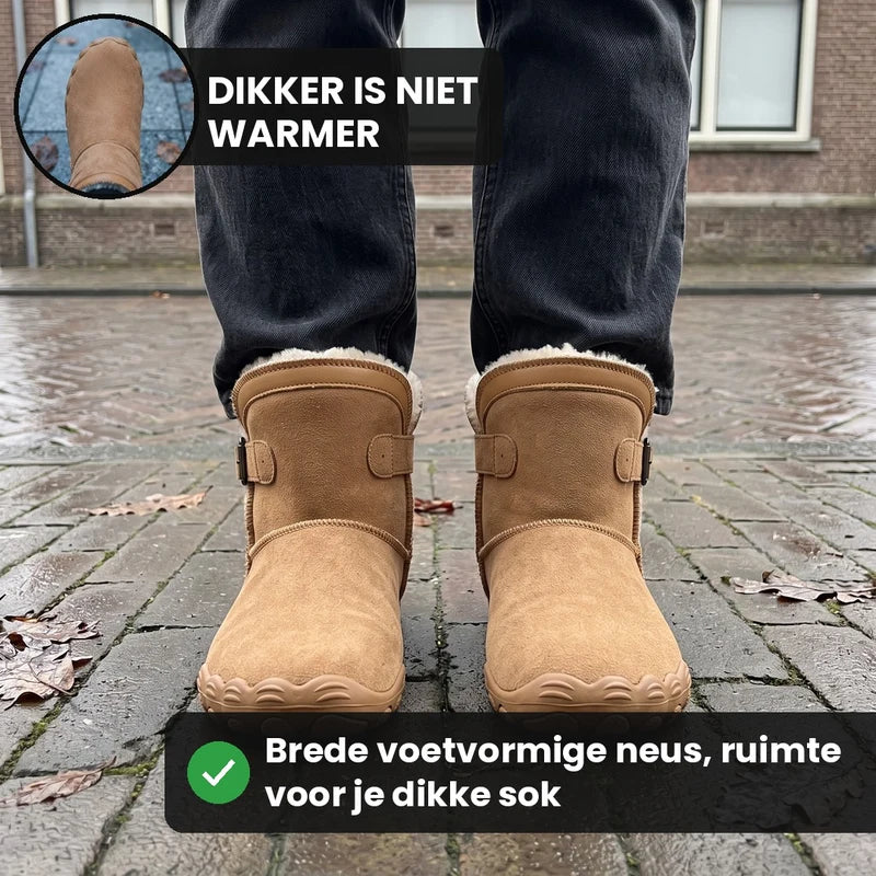 Nordeva waterafstotende snowboots – Camel, lifestyle op straat