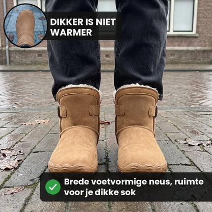 Nordeva waterafstotende snowboots – Camel, lifestyle op straat