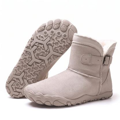 Nordeva waterafstotende snowboots – Lichtgrijs, zijaanzicht en zool