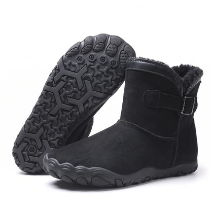 Nordeva waterafstotende snowboots – Zwart, zijaanzicht en zool