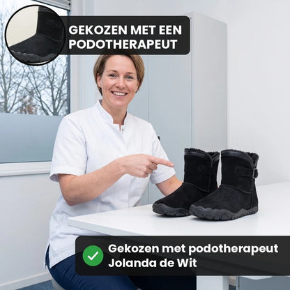 Nordeva waterafstotende snowboots – Zwart, lifestyle op straat