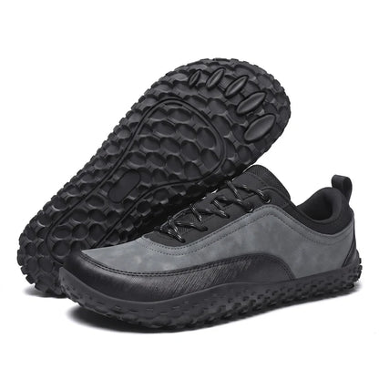 Nordevo waterafstotende schoenen – Grijs, zijaanzicht en zool