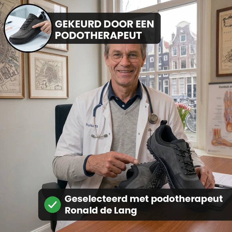 Nordevo waterafstotende schoenen – Grijs, lifestyle op straat