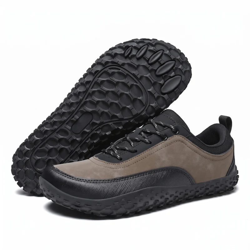 Nordevo waterafstotende schoenen – Khaki, zijaanzicht en zool