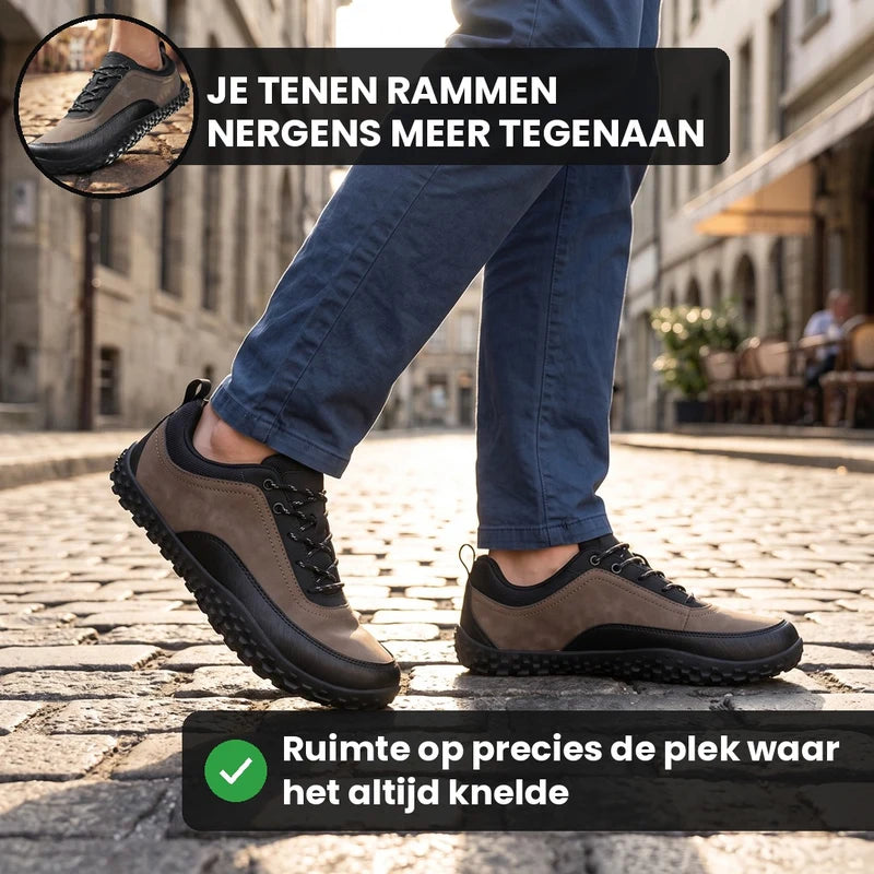 Nordevo waterafstotende schoenen – Khaki, lifestyle op straat