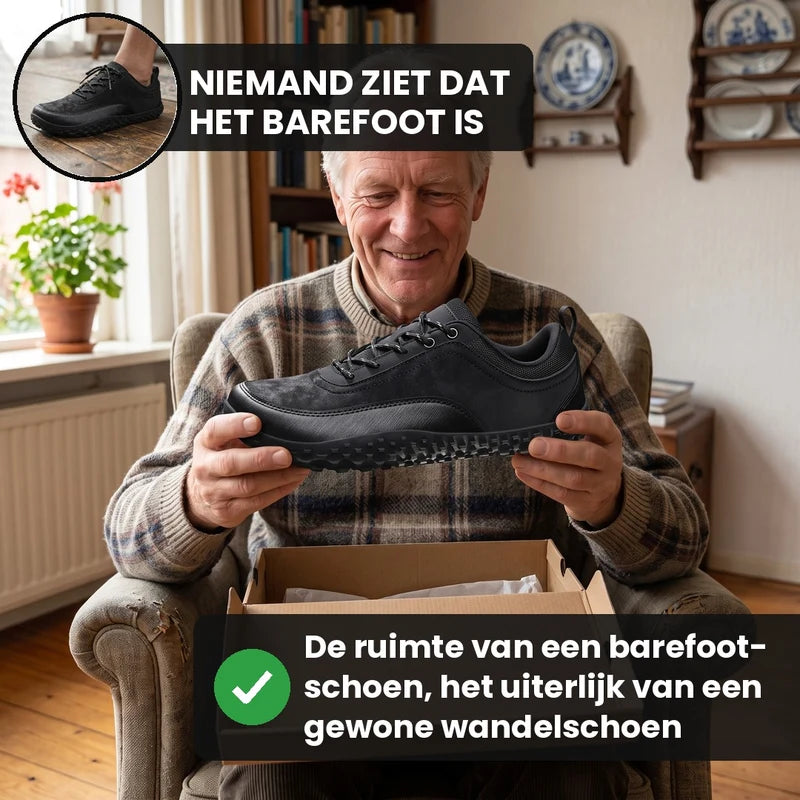 Nordevo waterafstotende schoenen – Zwart, lifestyle op straat