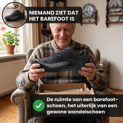 Nordevo waterafstotende schoenen – Zwart, lifestyle op straat