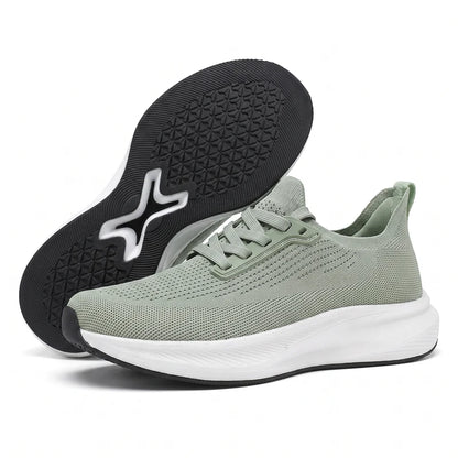 OrthoWide orthopedische comfortsneakers – Groen, zijaanzicht en zool