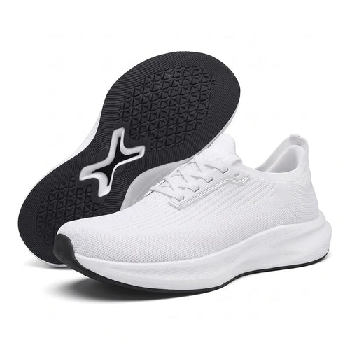 OrthoWide orthopedische comfortsneakers – Wit, zijaanzicht en zool
