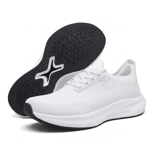 OrthoWide orthopedische comfortsneakers – Wit, zijaanzicht en zool