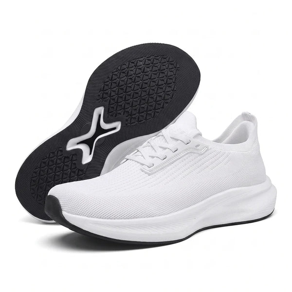 OrthoWide orthopedische comfortsneakers – Wit, zijaanzicht en zool