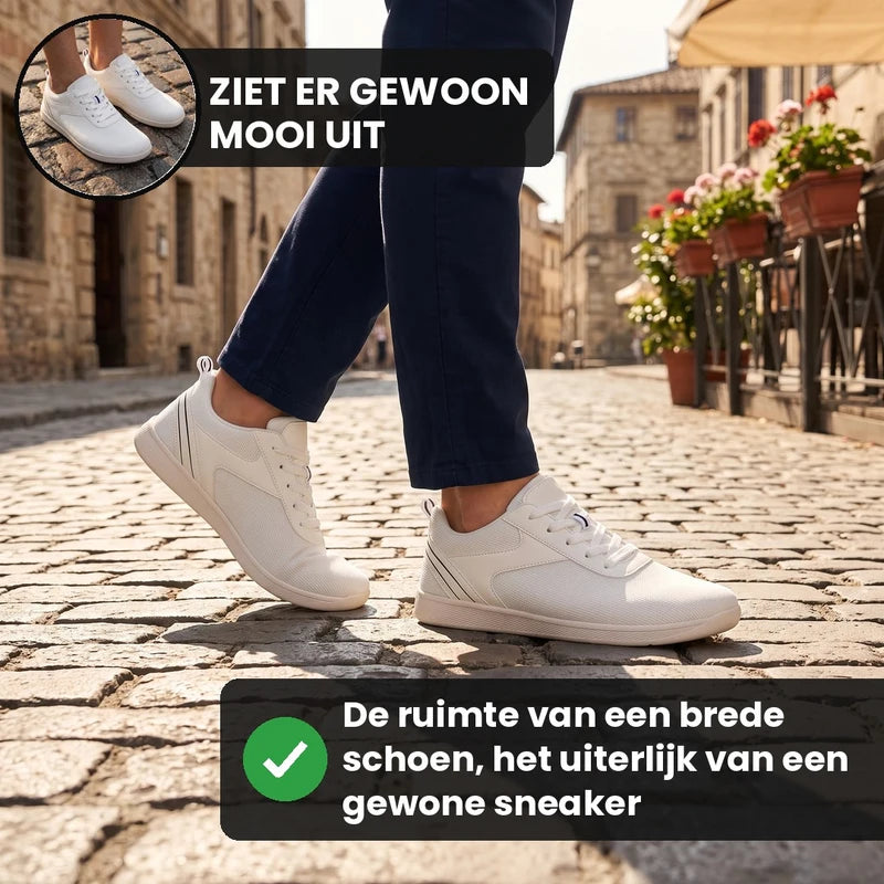 Ruimeva ruimeva: ademende damessneakers – Wit, lifestyle op straat